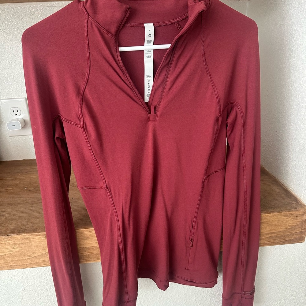 lululemon athletica Burgundy Long Sleeve Top
